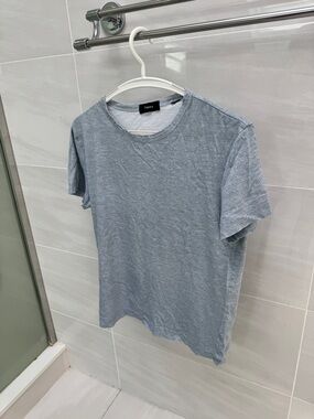Theory Light Blue Crew Neck Short Sleeve Tee